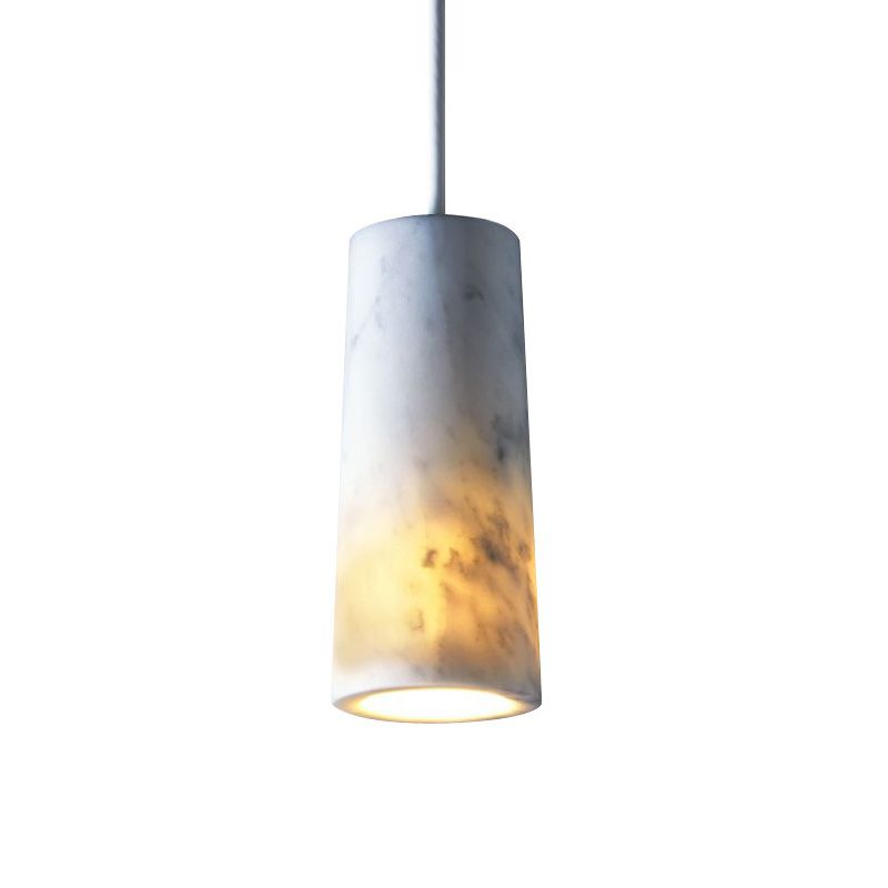TUBE Restaurant pendentif luminaire marbre 1 minimalisme de bulbe kit de lampe suspendue en blanc
