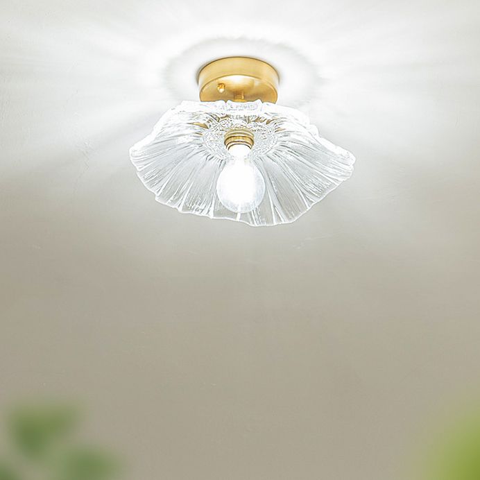 Modern Ceiling Lamp Glass Flush Mount Light Fixture for Bedroom Corridor