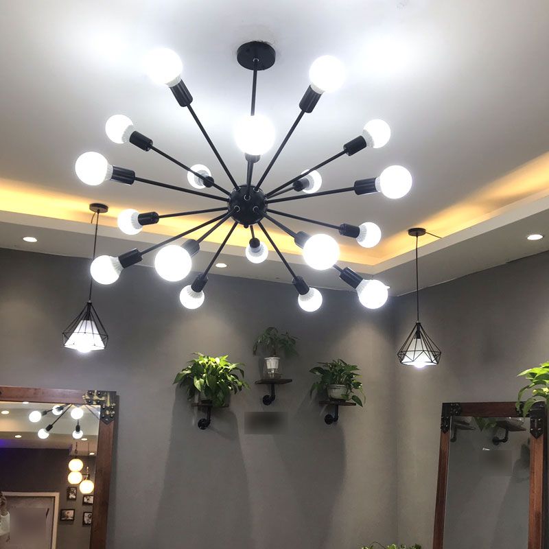 Radial Shape Chandelier Lights Industrial Style Metal Chandelier Pendant Lights