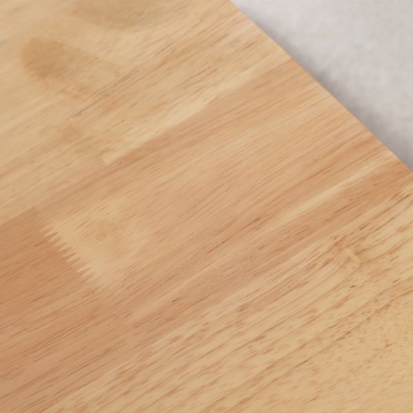 Square 4 Legs Industrial Dining Table Wood Color Fixed Table of Solid Wood