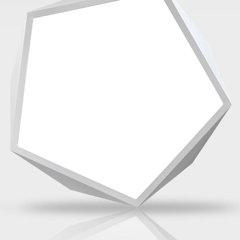 Lámpara de techo LED concisa y moderna, montaje empotrado geométrico de hierro lacado con pantalla acrílica