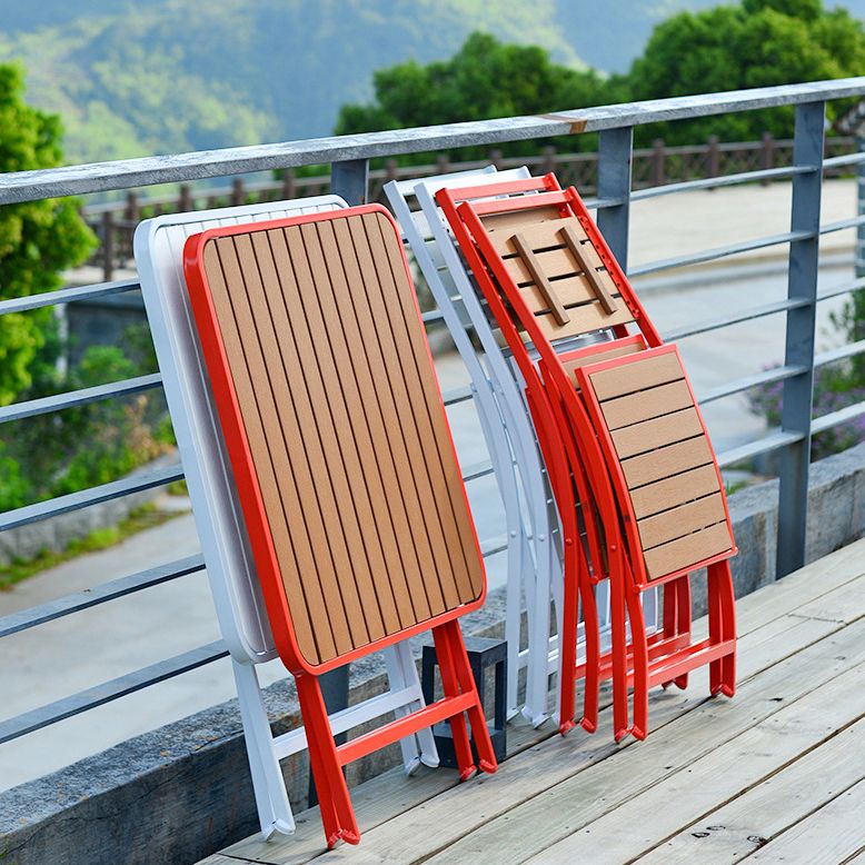 Modern Style 1/3 Pieces Metal Picnic Table Reclaimed Wood Picnic Table Set