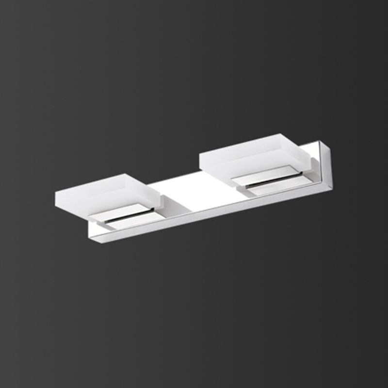 Iluminación de tocador cuadrado estilo moderno de metal múltiples luces de polvo de tocador