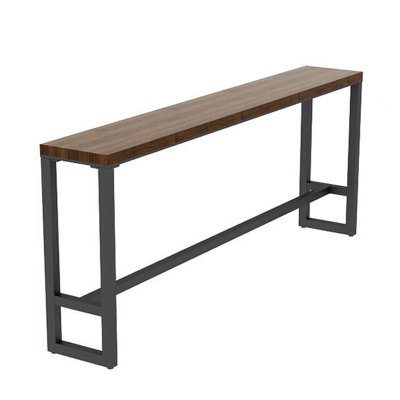 Industrial Style 1/2/3/5 Pieces Bar Table Set Rectangle Bar Table with High Wood Stools