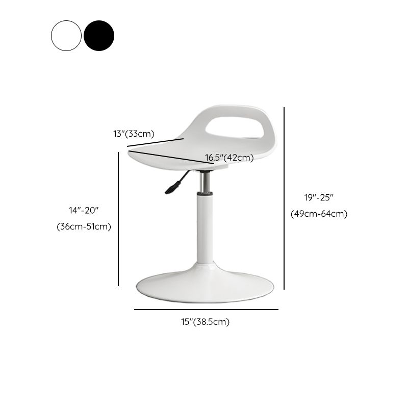 Modern Adjustable Height Swivel Low Back Bar Stool with Footrest