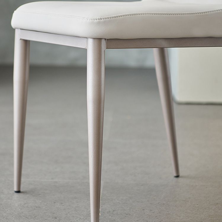 Silla de comedor de metal estilo moderno Sillas laterales sin brazos con respaldo (juego de 2)