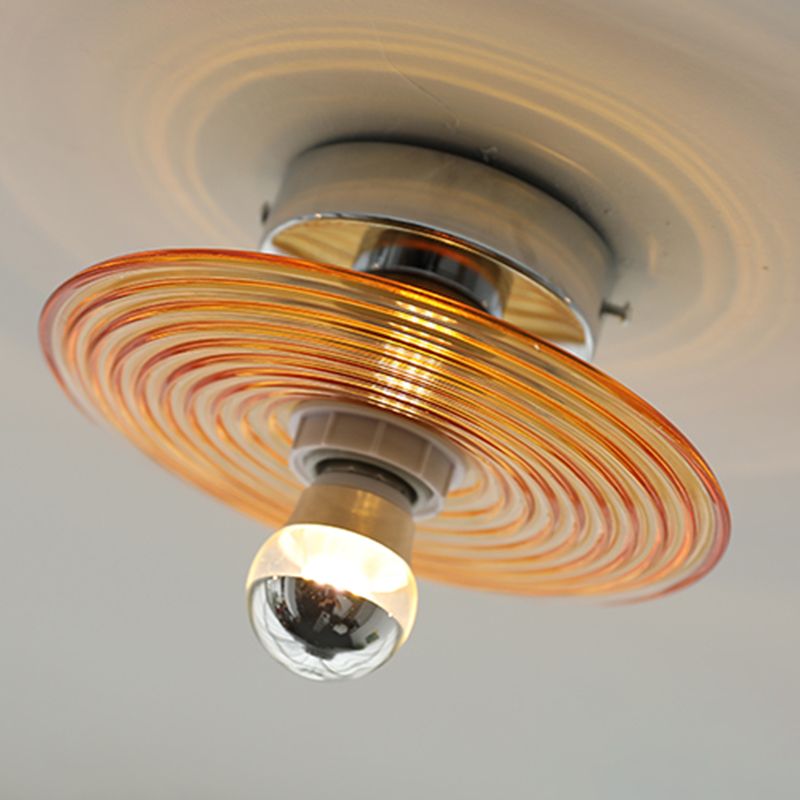 Modern Simple Glass Ceiling Light Circle Shape Ceiling Lamp for Bedroom
