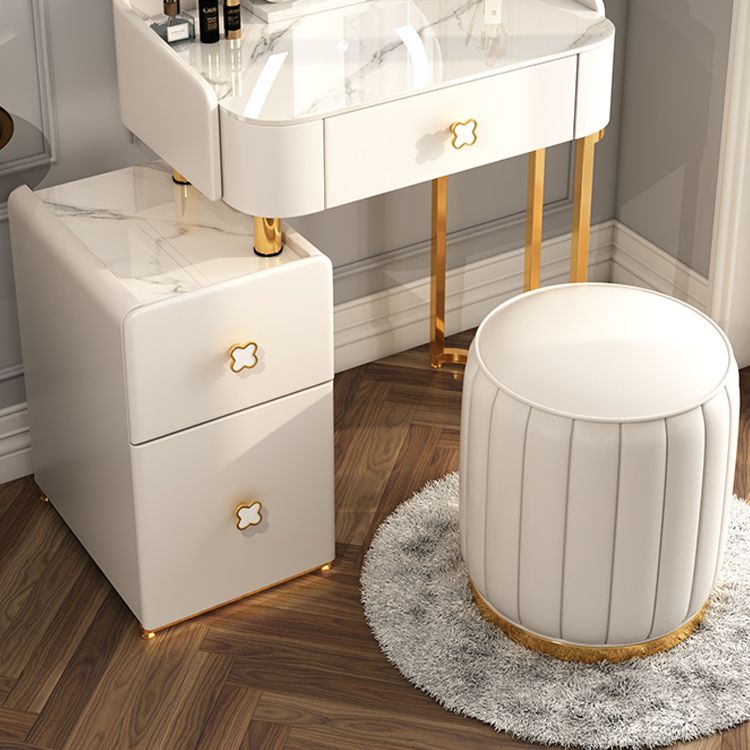 Luxious 3 Drawers Make-up Vanity Stone Makeup Vanity Desk Table