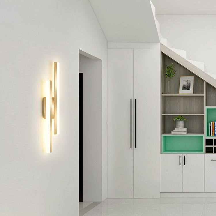 1-LightMulti Linears Shade Wall SCONCE Moderne eenvoudige stijl Wandverlichting in zwart