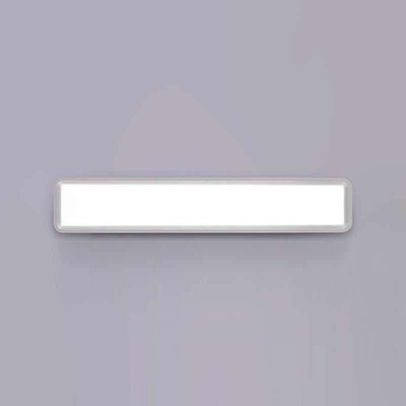 Metal Square Shape Wall Light Modern Style 1-Light Wall Mounted Light Fixture in White