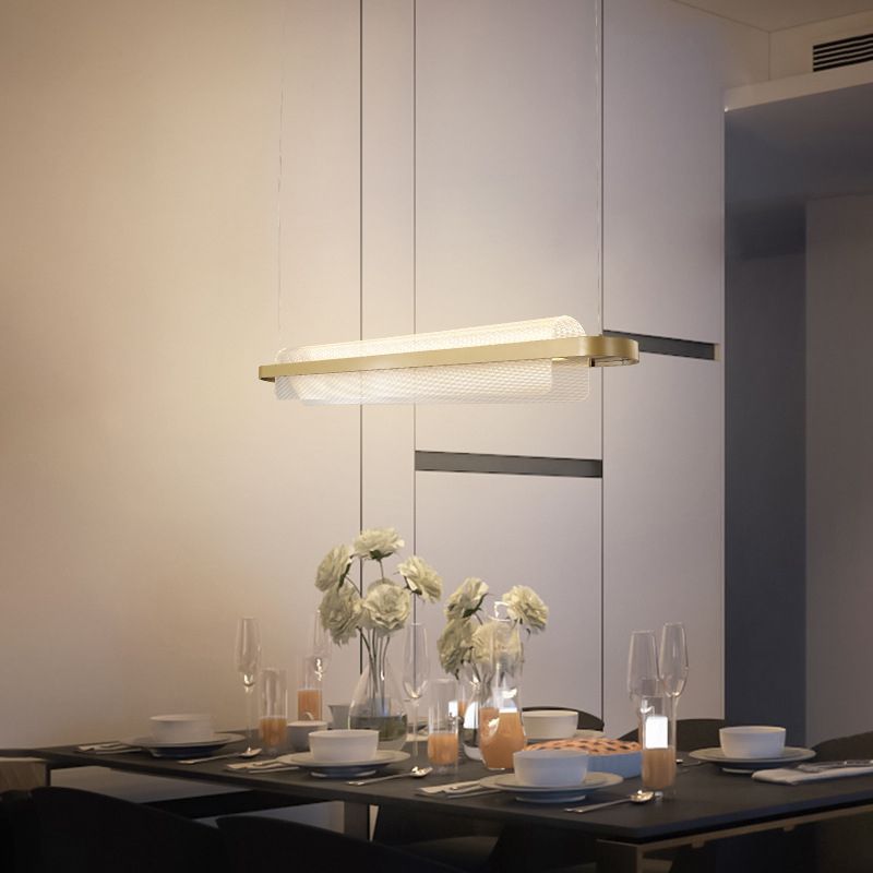LED LED ACRYLIC LINEA LIGHT GOLD MODERN 1 LUGHT LUCHING Lights para comedor
