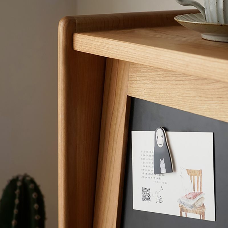 Contemporary Cabinet Bar Pulls Solid Wood with Glass Doors Paned Accent Cabinet