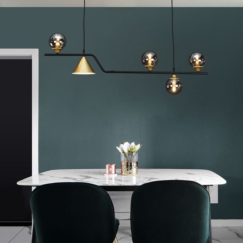 Modern Island Lighting Linear Clear Glass Kroonluchter Licht armatuur voor eetkamer