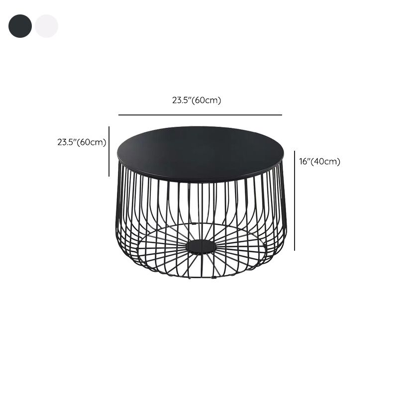Iron Round Coffee or End Table Mid-Century Modern Frame Coffee Table