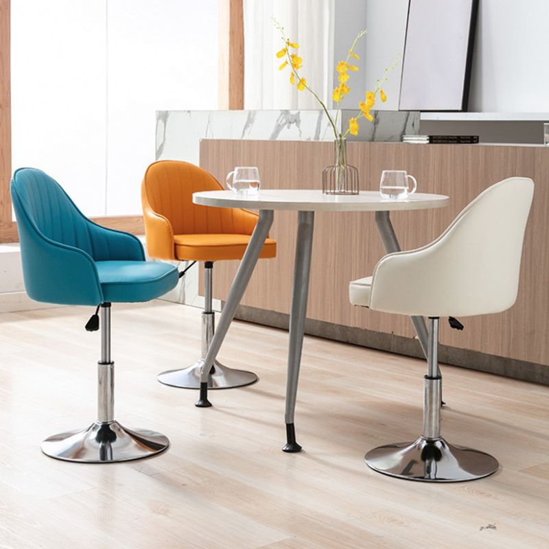 Modern Home Leather Barstool Swivel Adjustable Height Stools