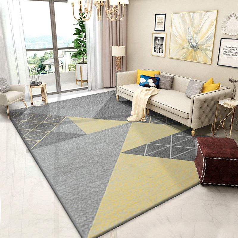 Moderner Wohnzimmer Teppich Geometrisches Muster Polyester Fläche Teppich nicht rutschfest
