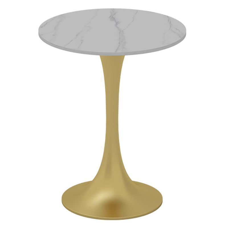 Glam Sintered Stone Dining Table Metal Dining Table for Home Use