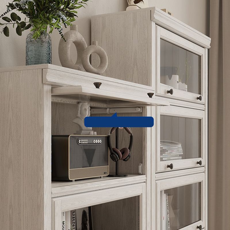 Modern Closed Back Standard Bookshelf Wooden Bookcase for Study Room