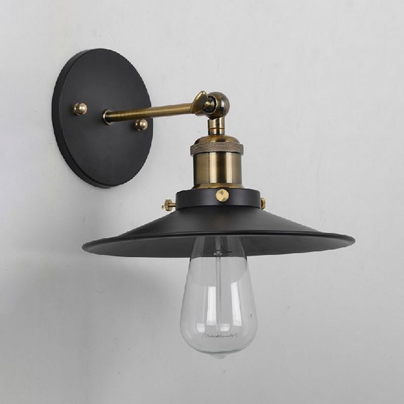 Einzigartige Schattenleuchte Industrial Style 1 Lichtmetall Wandleuchte Leuchte in Schwarz
