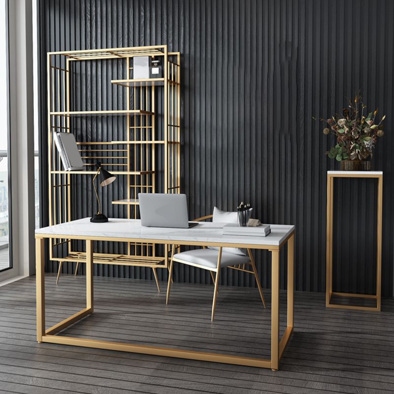 Glam Metal Bookshelf Etagere Shelf Bookcase for Study Room 70.9" H X 11.8" W