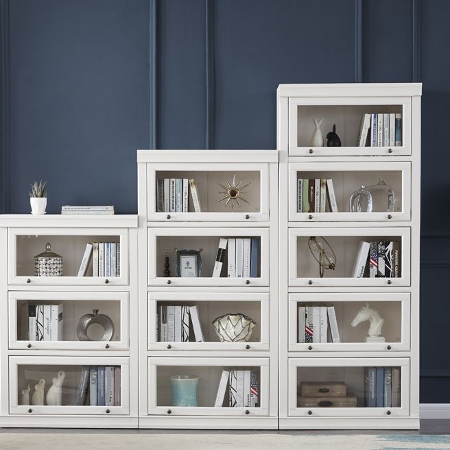 Contemporary Wooden Standard Bookcase Closed Back Bookshelf for Home Office