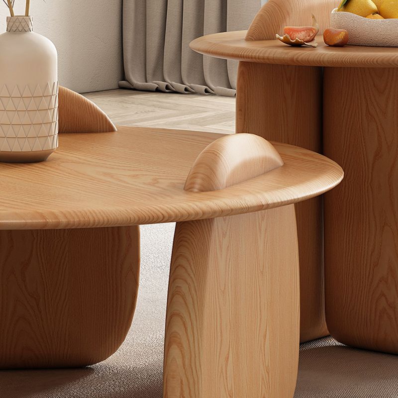 Contemporary Solid Wood Coffee Table Light Wood Coffee Cocktail Table