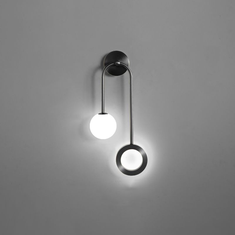 Global Wall Lamps 1-Light Modern LED Glass Wall Mount Lamp for Bedroom