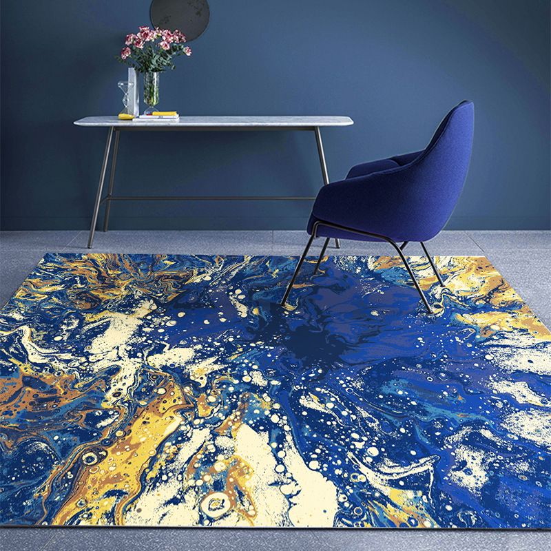 Minimalist Carpet Modern Abstract Print Rug Polyester Anti-Slip Carpet for Living Room