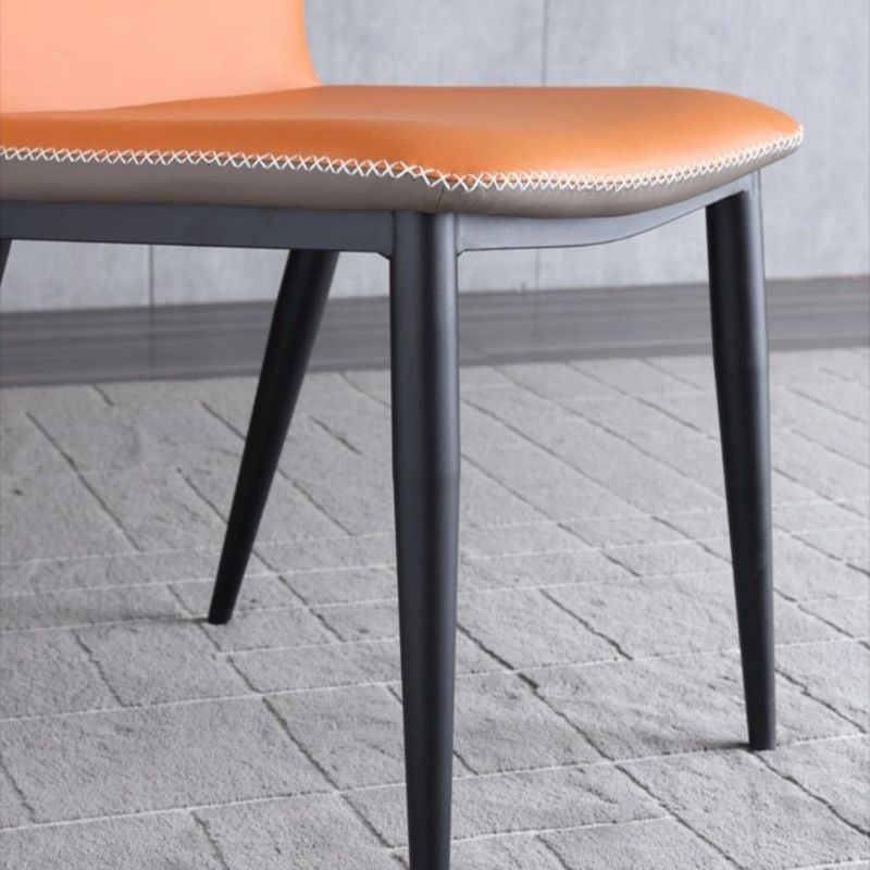 Contemporary Chair Faux Leather Dining Room Wingback Parsons Chair