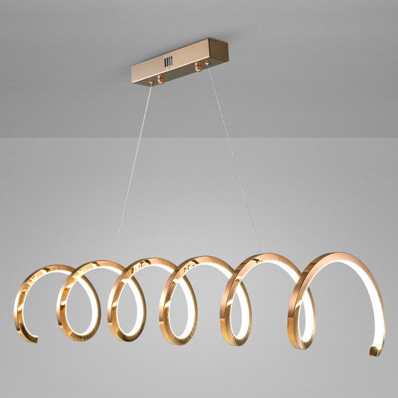 Modern Style Ribbon-like Shape Island Pendants Metal Pendant Lights for Living Room