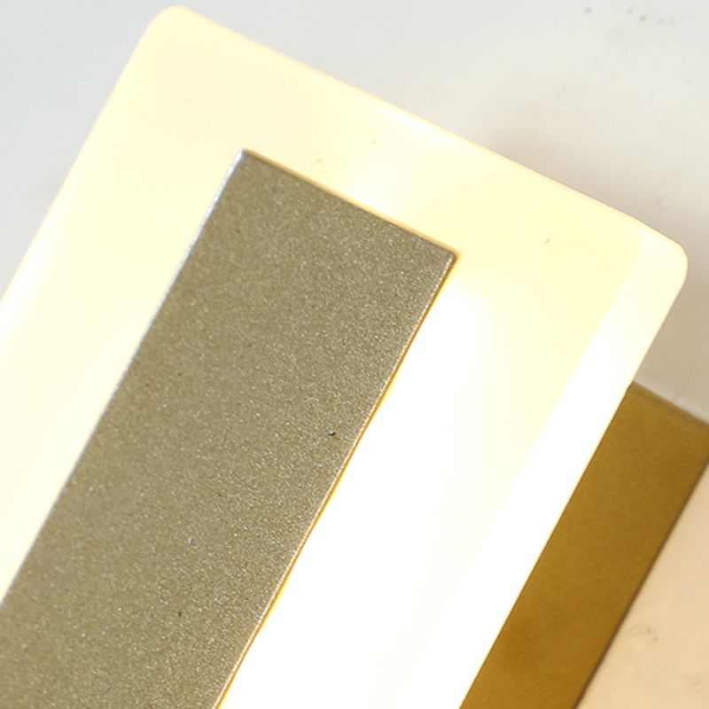 Metal Linear Shape Wall Mount Lighting Modern 1-Light Wall Mount Light Fixture in Gold