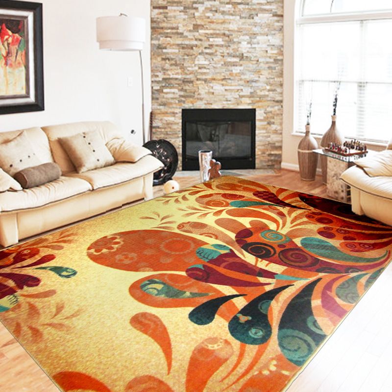 Navy Modern Carpet Polyester grafisch tapijt wasbaar tapijt voor woningdecoratie