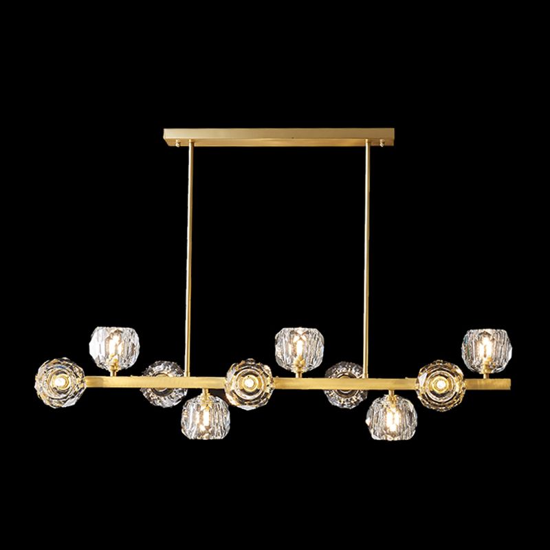 Luces colgantes de domo de estilo moderno luces colgantes de vidrio transparente