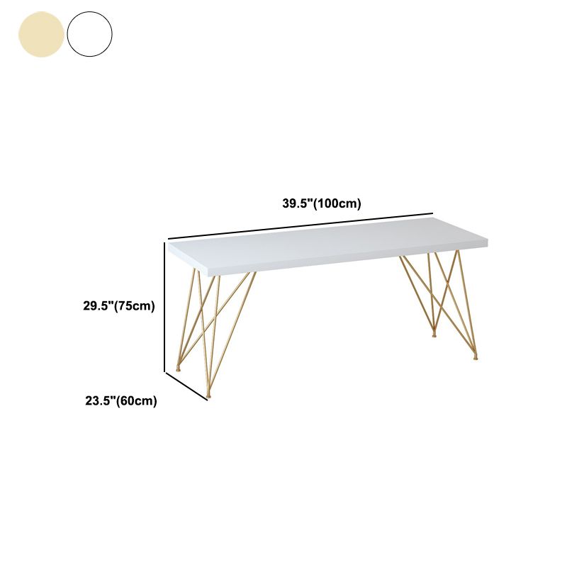 Light Luxury Wooden Writing Desk Rectangular Hairpin Office Desk