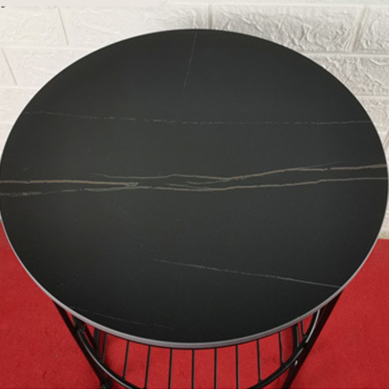 21.65" Tall Metal Glam Nightstand Open Storage Bedside Cabinet with Shelves