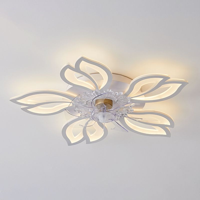 Multi Light Ceiling Fan Lighting Modern Style Metal Ceiling Fan Light for Dining Room