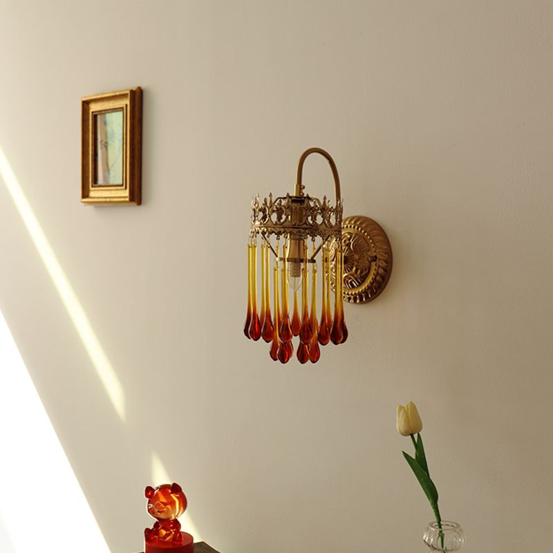 Modern Wall Light Fixture Creative Wall Light Sconce with Glass Shade for Bedroom