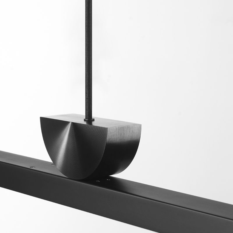 Illuminazione dell'isola contemporanea illuminazione isola lineare lampada lampadario