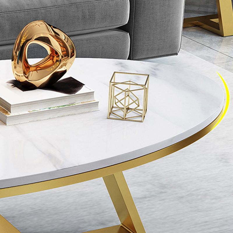 Slate Cross Legs Coffee Table Modern Minimalist Coffee Table