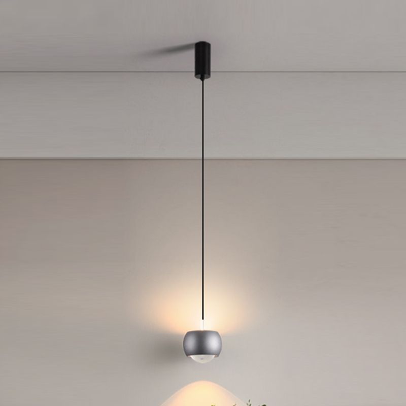 Metal Round Shape Hanging Light Modern Style 1 Light Hanging Light Mount Fixtures