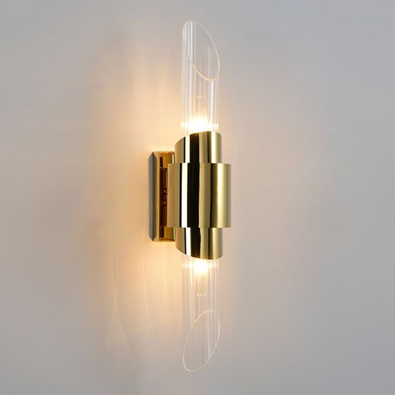 Minimalismo de vidrio biselado Minimalismo Luz de Luz Moderna Moderna de acero inoxidable Lámpara de montaje en pared LED de acero inoxidable