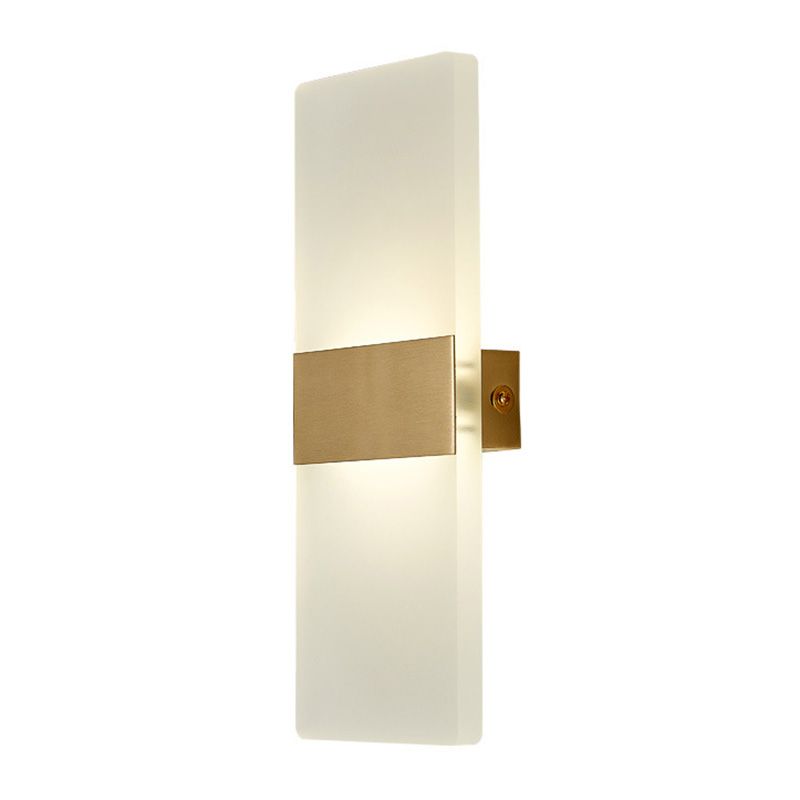 Post-Modern Wall Sconce Rectangular Brass Sconce Lighting for Bedroom