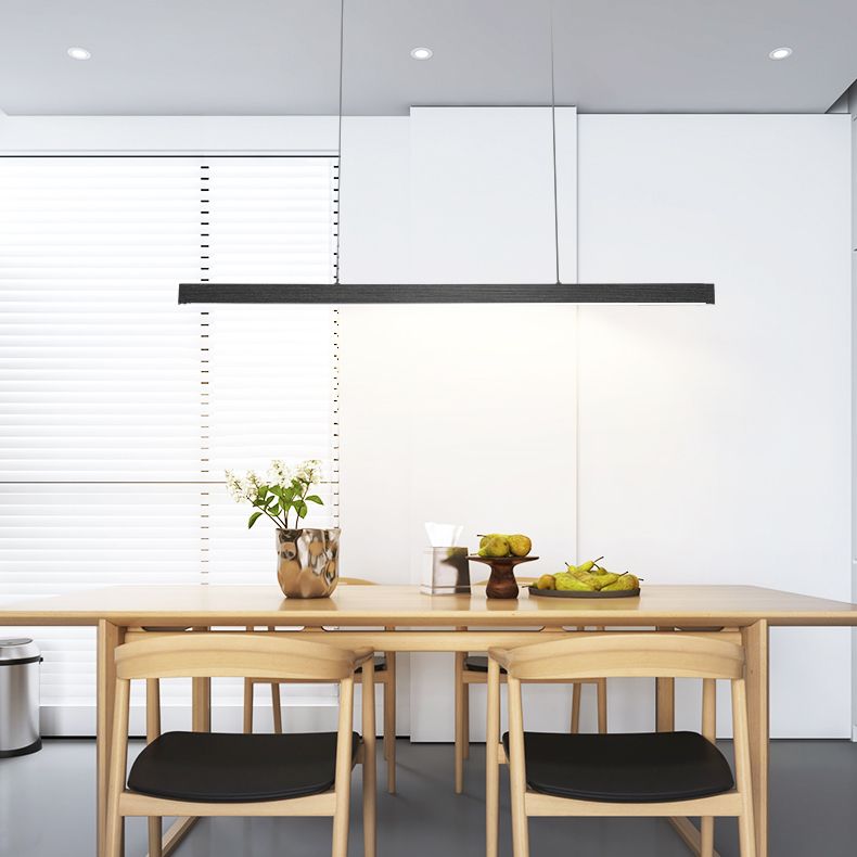 Lustres d'île linéaire contemporains lumières luminaires de lustre en métal