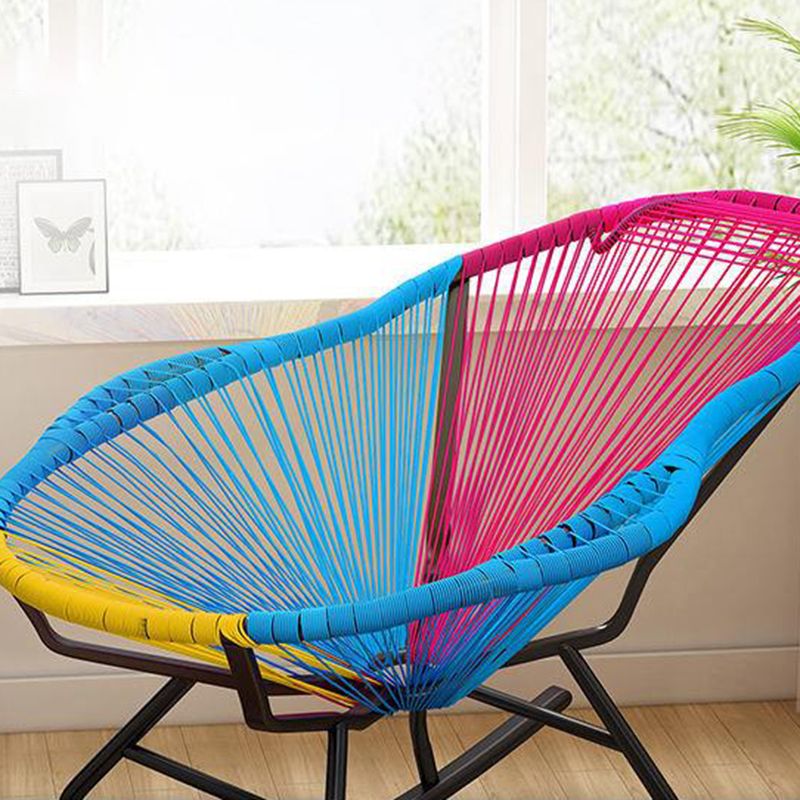 Modern Reclining Rocking Chair 29.5" x 51.2" x 35.4" Rocker Chair Spindle for Outdoor