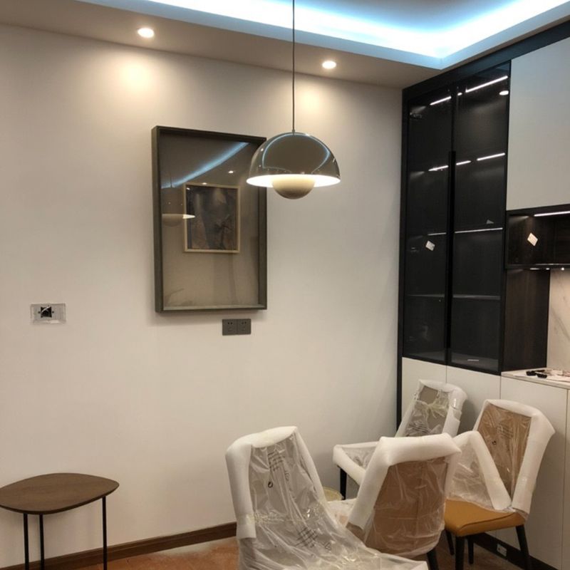 Lámpara colgante de domo de estilo moderno metal 1 luz Luz colgante para sala de estar de dormitorio