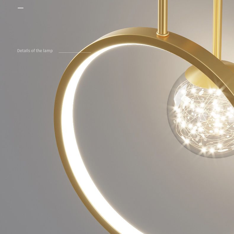 Modern Minimalist Style Circular Wall Mounted Light fixture Glass Wall Light Sconces with Antlers