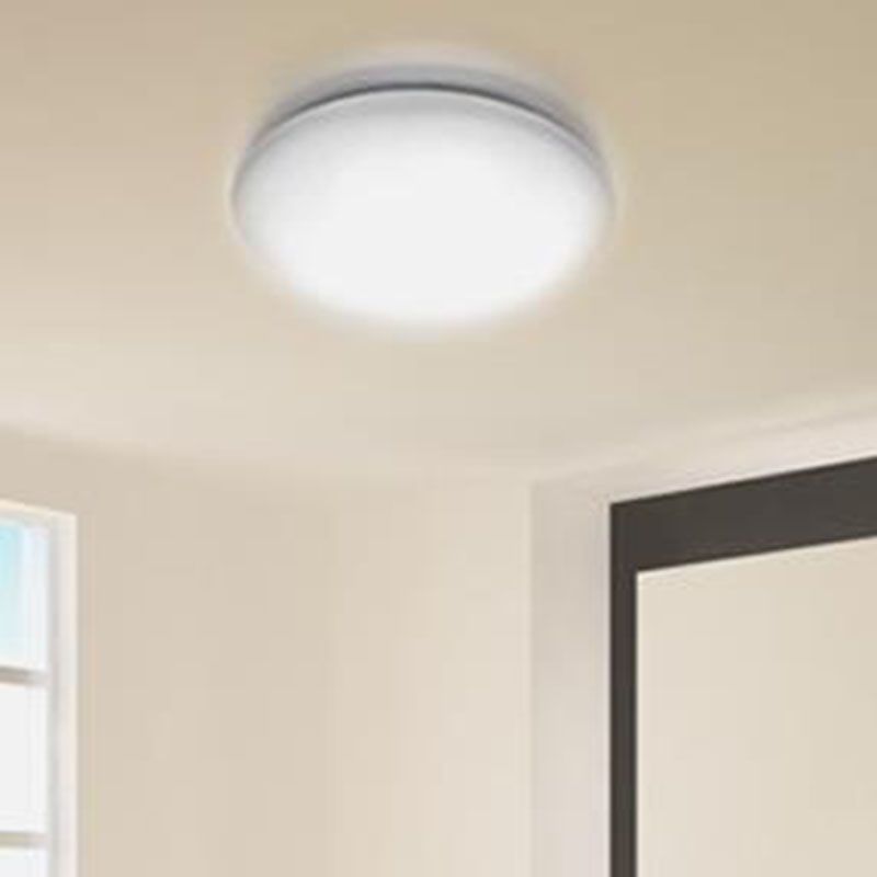 Plafonnier rond contemporain en acrylique pour chambre à coucher, luminaire LED encastré en blanc