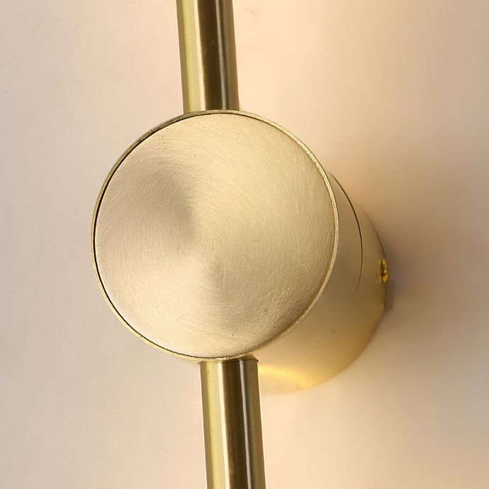 Lámpara minimalista de pared de pared de latón LED de hierro forjado para el pasillo de la sala de estar