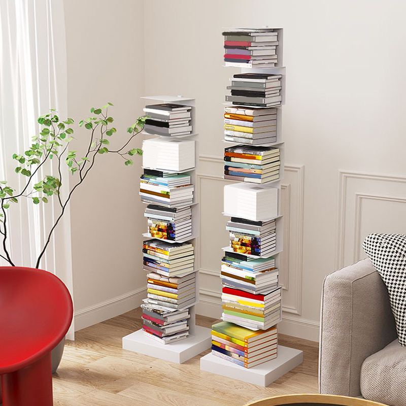 Contemporary Steel Bookshelf Geometric Shelf Bookcase for Study Room