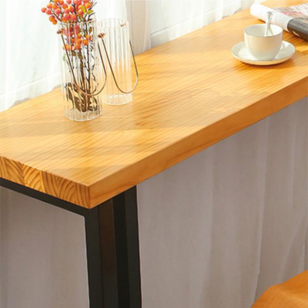 Modern Rectangle Solid Wood Bar Table Set 1/4/7 Pieces Counter Table with Backless Stools